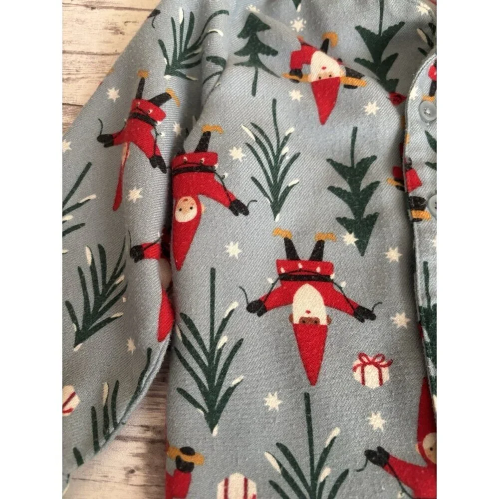 Hanna Andersson‎ Holiday Flannel Pajama Set 2T Holiday Harvest Elves Christmas